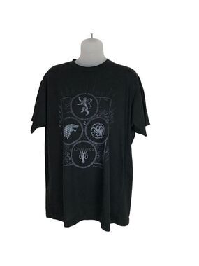 GAME  Of Thrones Unisex Black T-shirt Size L